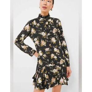 Tuckernuck Black Floral Long Sleeve Dress